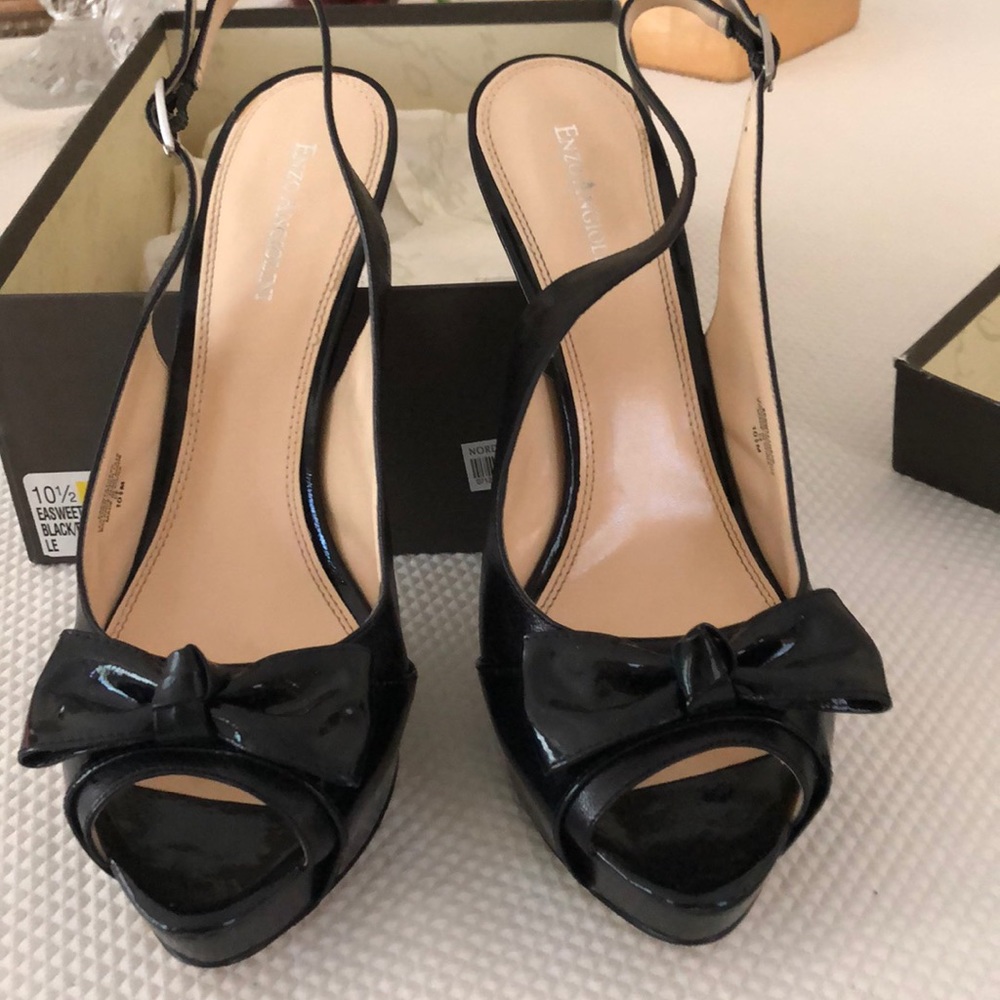 Enzo Angiolini Black slingback sandal size 10 1/2
